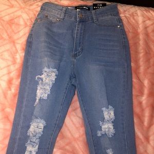 High Rise Light Blue Jeans